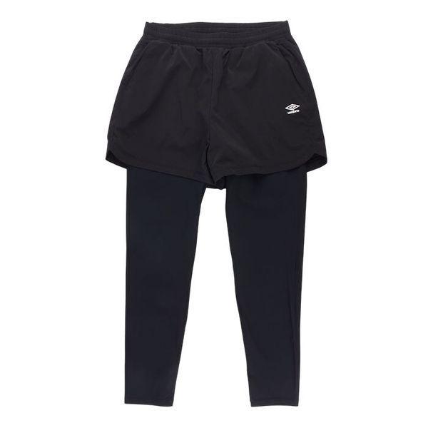 女性ベーシックツーインワンショートパンツ一体型レギンス UQ122SPF11_P414639153