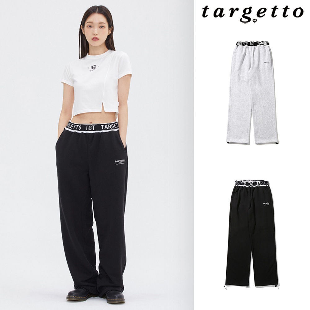 [TARGETTO] JACQUARD RIB SWEAT PANTS