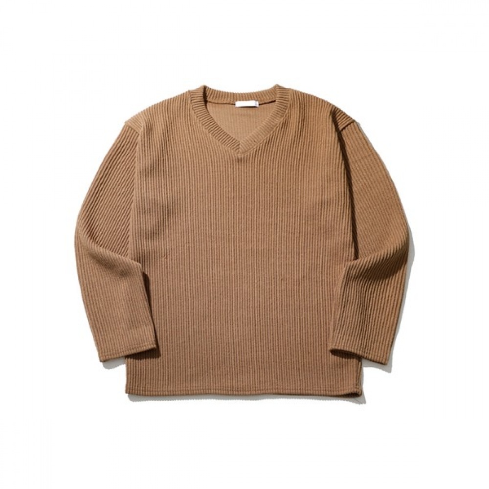 (ハリソン) ミッドリブVネックニットロングスリーブTシャツ LWDC1141 5,207円