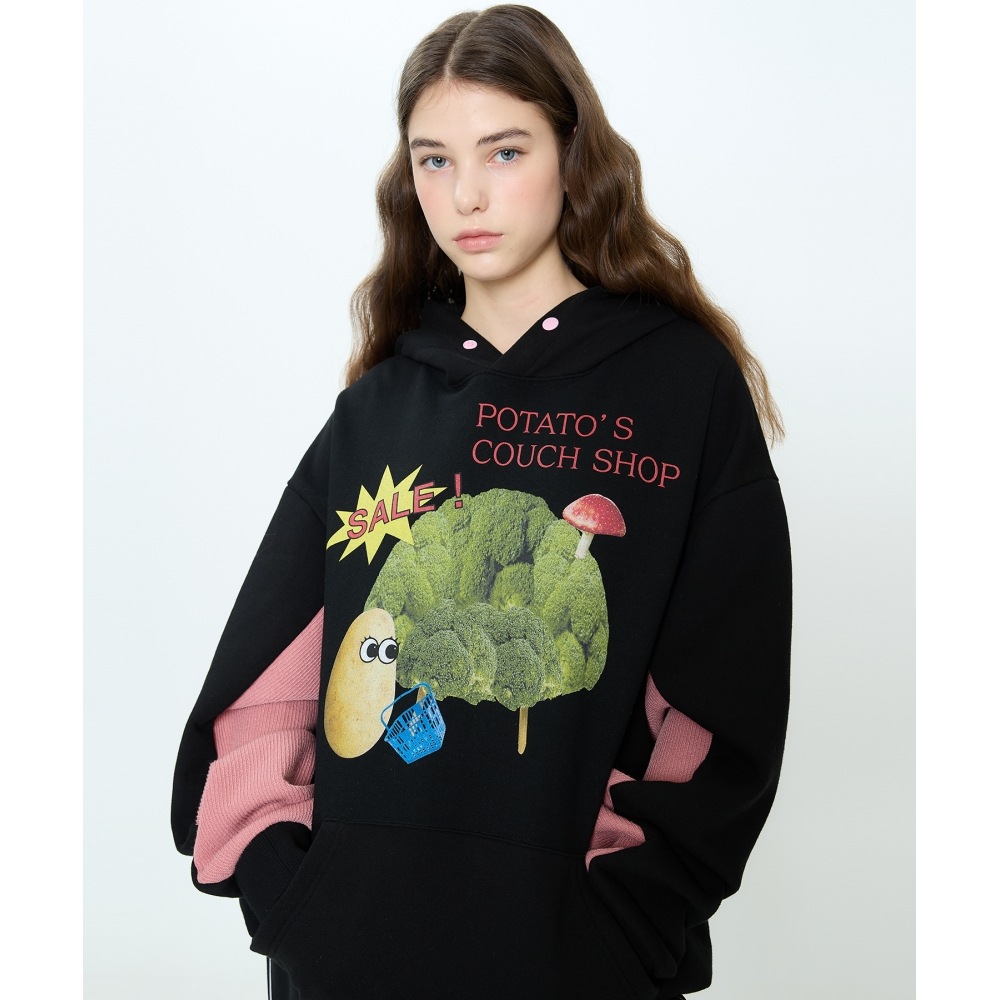 ラヴ・イズ・トゥルーCH ポテトパーカー (ブラック)