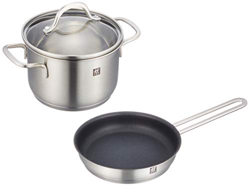 ツヴィリングJ.A.ヘンケルスジャパン(Zwilling J.A.Henckels Japan) ZWILLING 「 ピコ ストックポット 14cm (ガラス蓋付) & フライパン 16cm (フッ