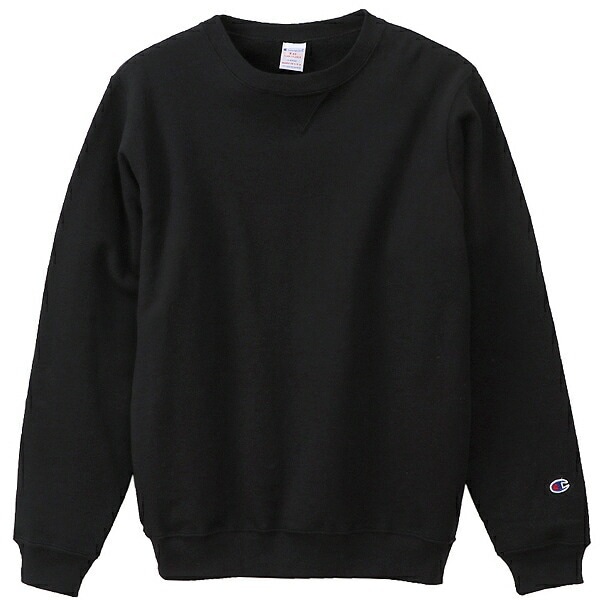 クルーネック スウェットシャツ ブラック 9オンス テリーフリース トレーナー c5-p001-090
