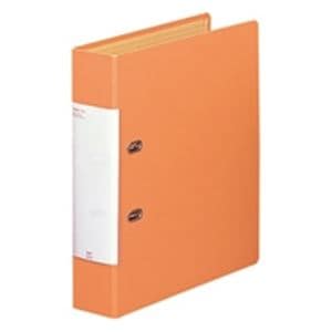 LIHITLAB D型リングファイル (A4/2穴) タテ型 G2250-4 橙 10冊