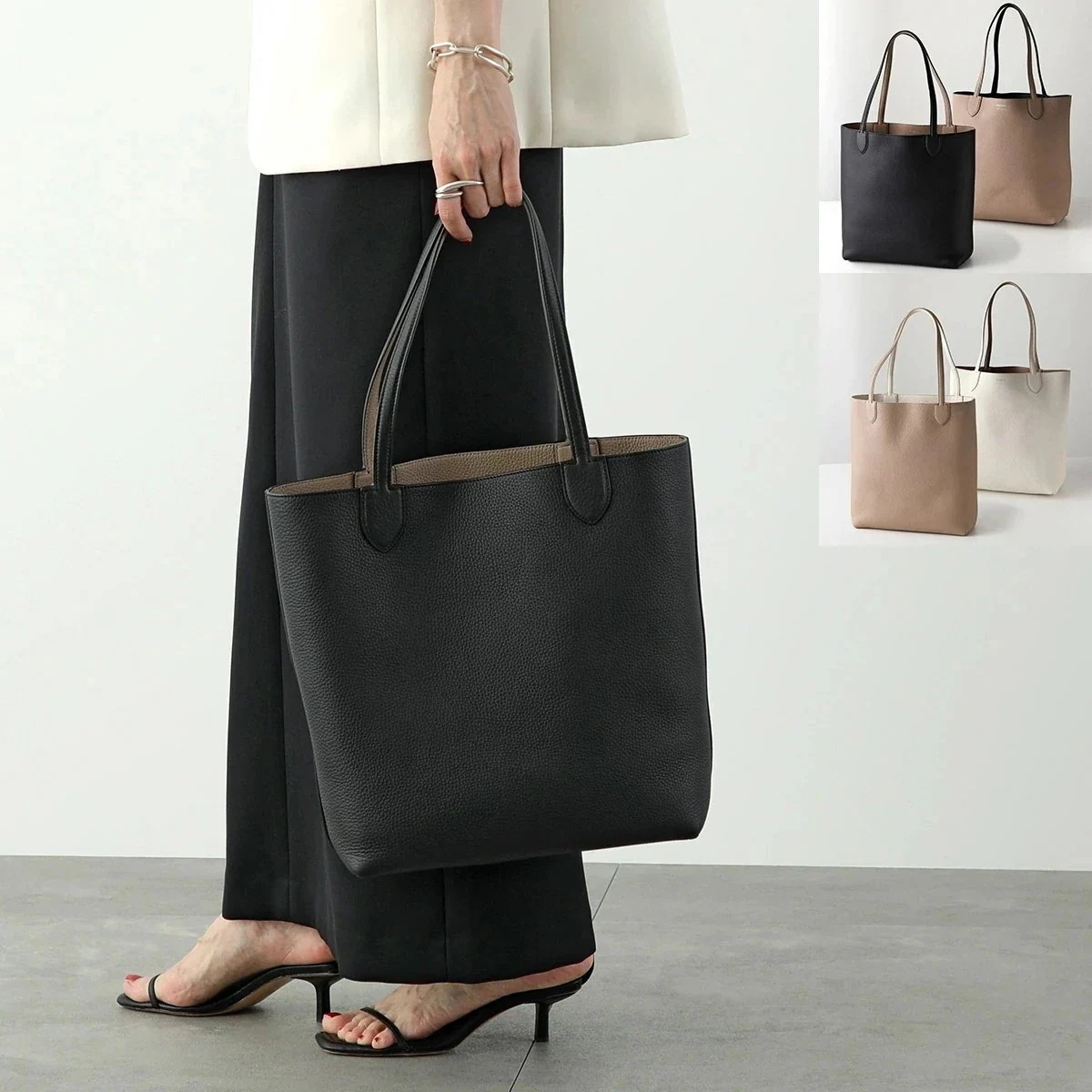 MICHINO ミチノ トートバッグ RIVOLI リヴォリ B137 198 レディース レザー リバーシブル 縦型 A4 オフィス 鞄 カラー2色