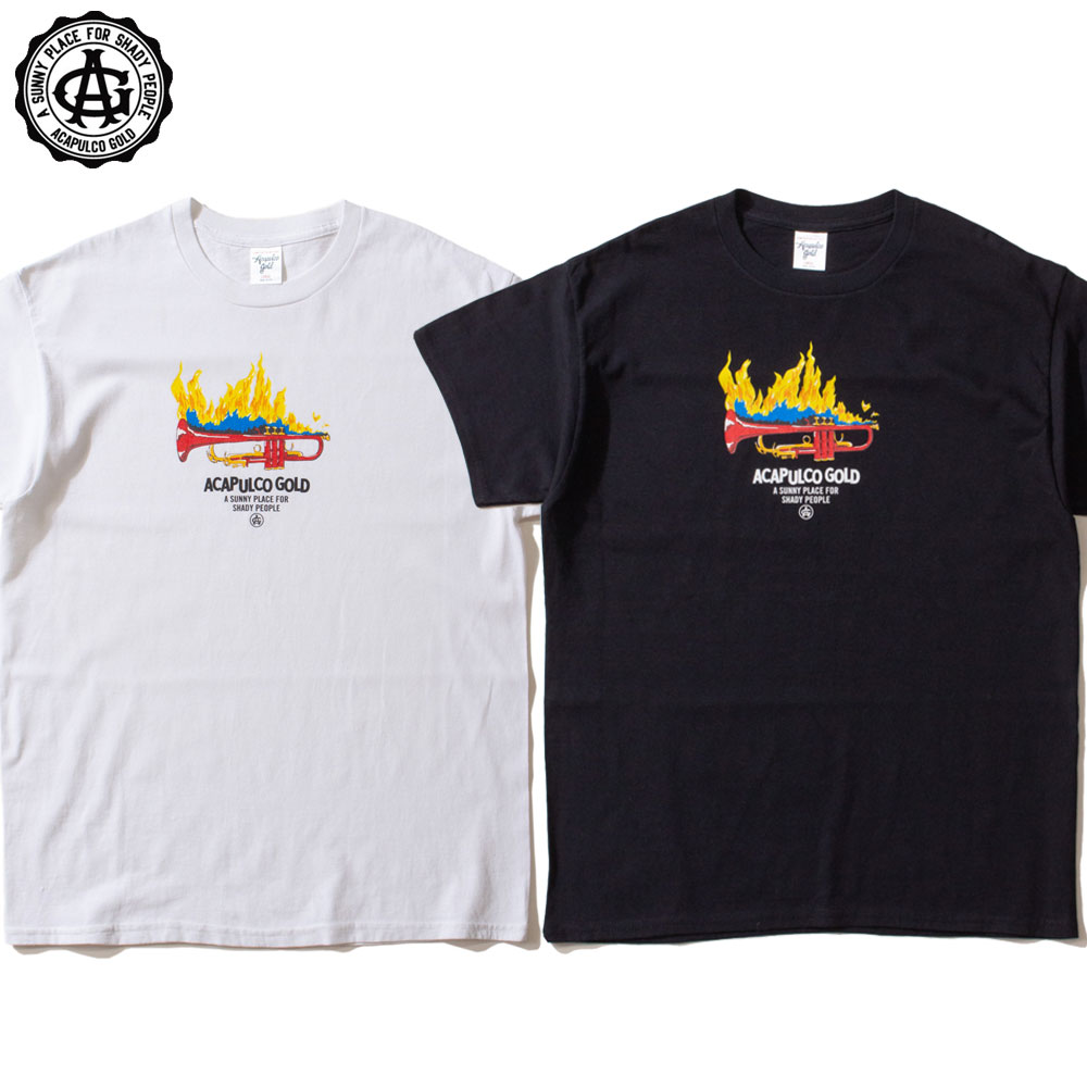 【Acapulco Gold/アカプルコゴールド】Tシャツ 半袖 コットン/FIRE TEE AG SP23-08ストリート スケーター メンズ レディース ファッション
