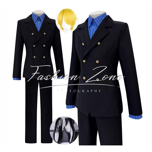 【品質良い 大好評中】迅速な出荷ONE PIECE（ワンピース） サンジ コスプレ衣装 ウィッグ 靴 cosplay ハロウィン 演出服 変装