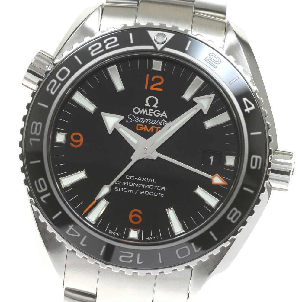 オメガ OMEGA 232.30.44.22.01.002 シーマスター プラネットオーシャン GMT 自動巻き メンズ 良品 箱・保証書付き_844649【中古】