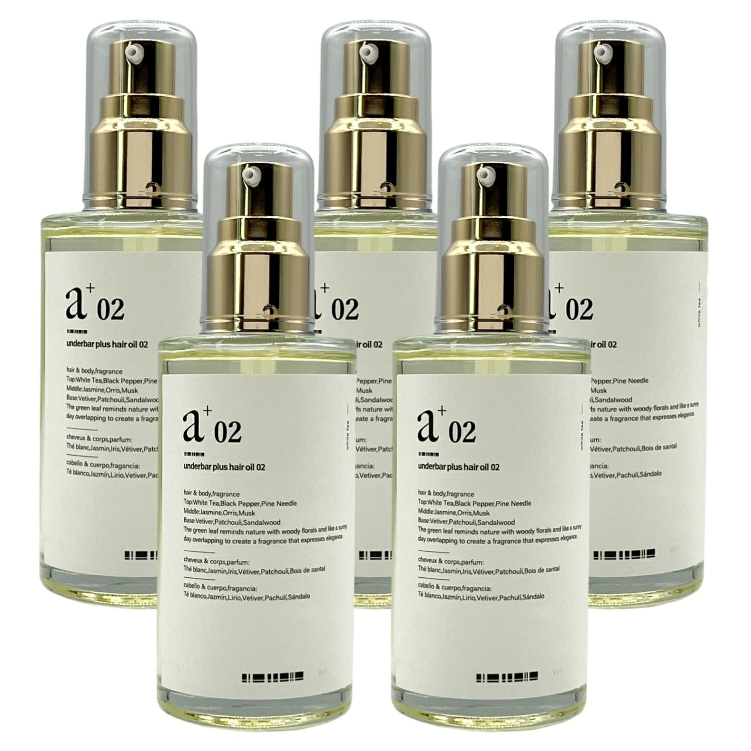 5個セット UnG アンダーバープラス ヘアオイル02 92ml スタイリングオイル hair oil