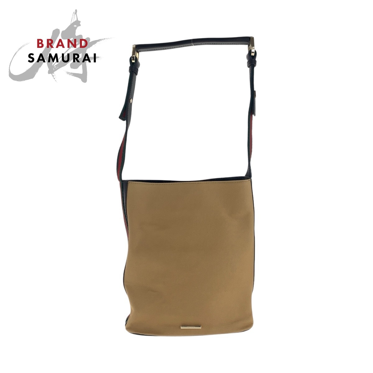 美品 シェリーライン ベージュ ブラック ゴールド金具 キャンバス/レザー 001 4286 ショルダーバッグ レディース 501201