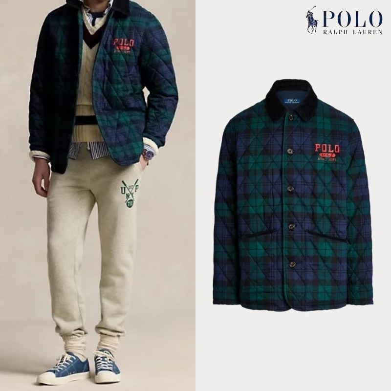 [ポロラルフローレン] ロゴ フラッド ハーフ コート / GREEN 79,900円