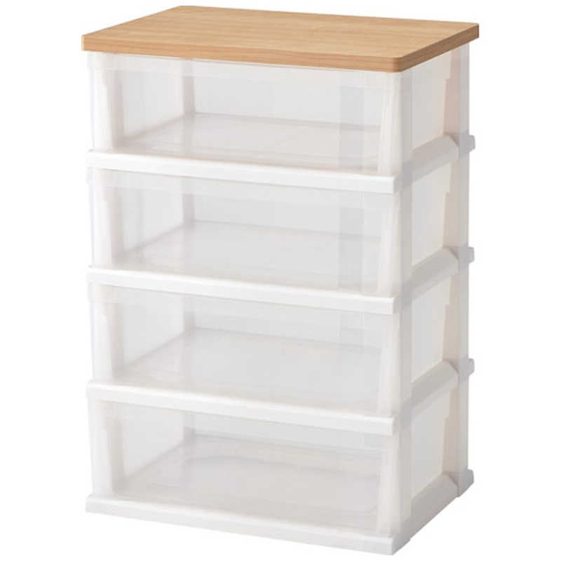 天馬　TENMA木製天板ストッカー550組立式4段 　110012803