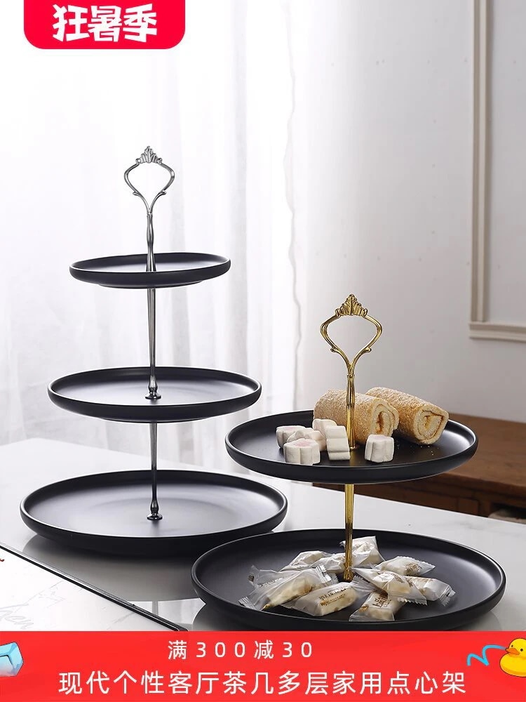 フルーレートフルーレートフードプレートパーソナライズ多層モダンスナックラック三層ブホームリビングルームコーヒーテーダヤー 9,111円