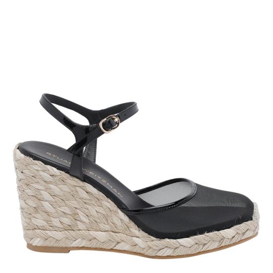STUART WEITZMAN Women Sandals SN776 BAREITALL ESPADRILLE MHGBLK Black