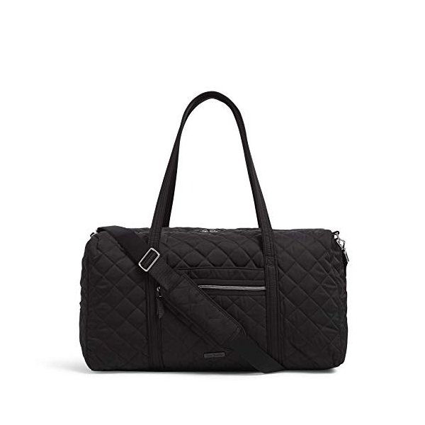 Vera Bradley Women s Performance Twill Lay Flat Travel Duffel Travel Bag， Black， One Size 並行輸入品