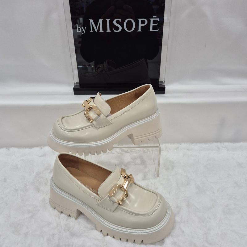 By 女性 デイリー チャンキーソール ローファー 112HT419SD011 IVORY 1 JJ