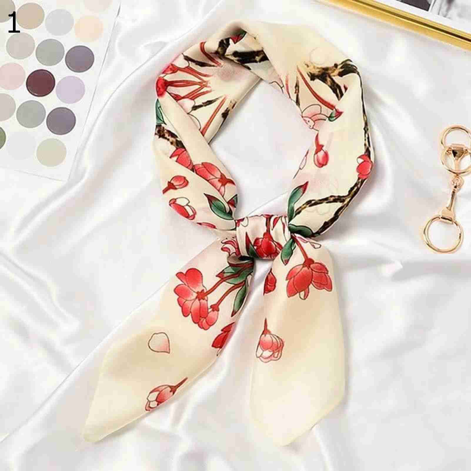 【20%OFFクーポン～】かわいい漫画の春の女性のスカーフプリントコミックラップヘアリボン多彩な秋スクエアヘッドバンド スカーフ (Color : 9 Size : 70x70cm)