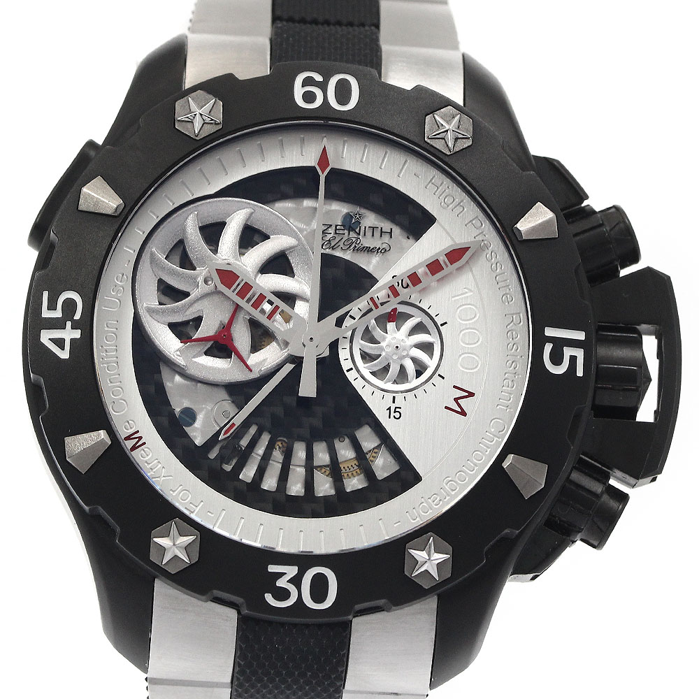 ゼニス ZENITH 96.0525.4021 デファイ エクストリーム オープン クロノグラフ 自動巻き メンズ 美品 _885068【中古】 325,260円