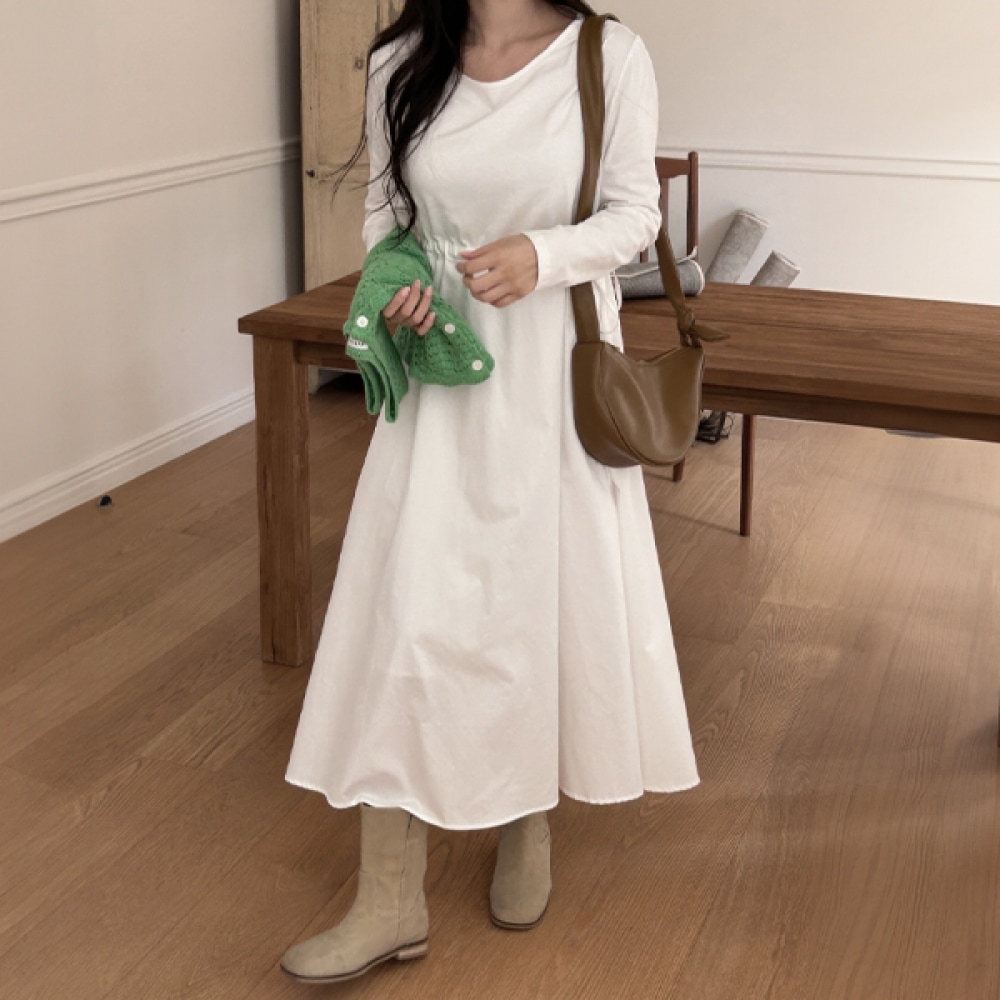 (JSTYLEのイーブレット) イーブレットマイVコットンストリングロングドレス Jスタイル