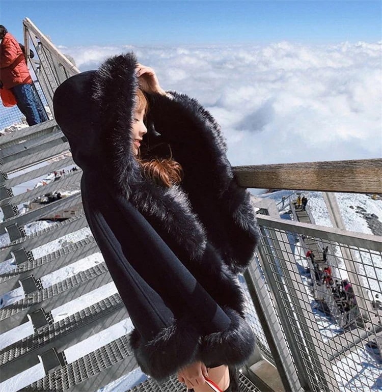 フェイクファー アウター ロング レディース フード付き 大人気のファーベストがパワーアップして登場 ベスト ファー