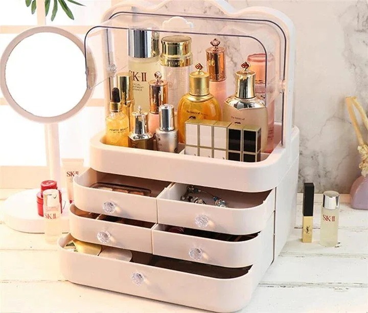 コスメ収納 メイクボックス トール設計で収納力バツグン 複数枚持っていて損はない メイクアップ 多層 大容量 化粧台 収納ケース 引き出し 透明な 化粧品収納 小物収納生活雑貨収納用品