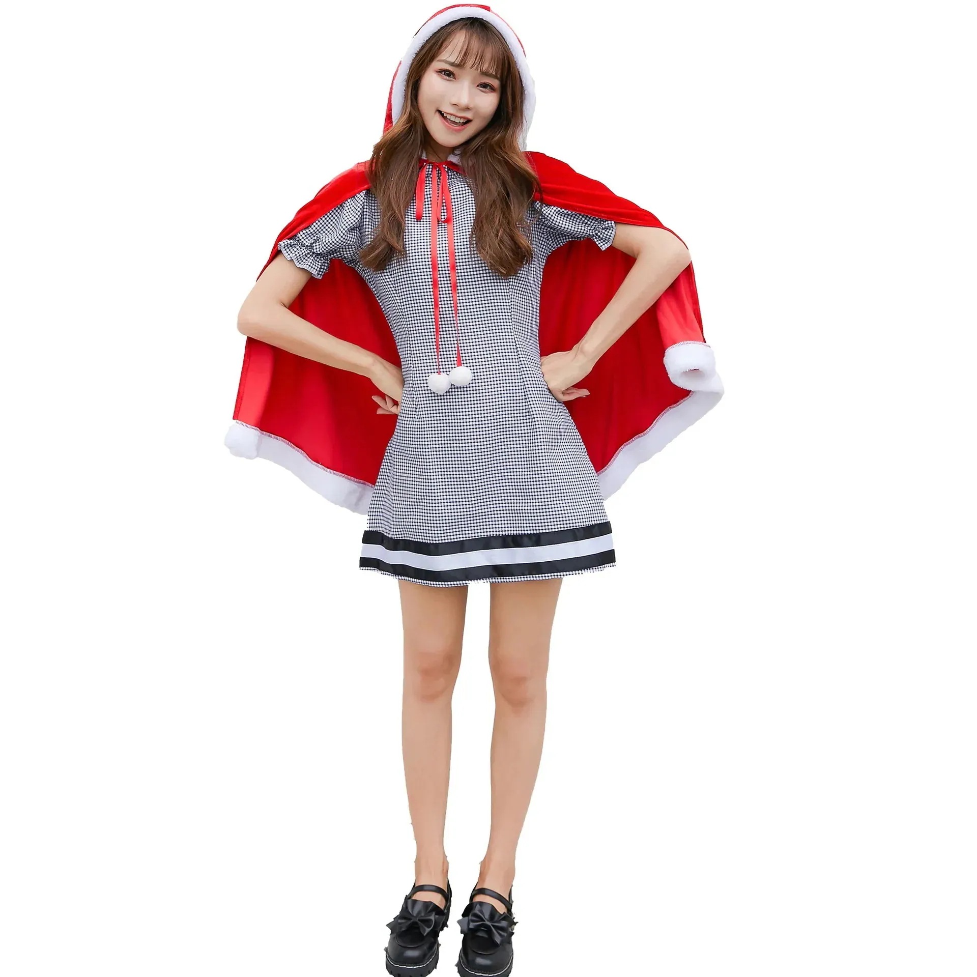 ステージ衣装クリスマス セット サイズ別 サンタマント 服 25大人気急速発送無料 M-XL デート 服