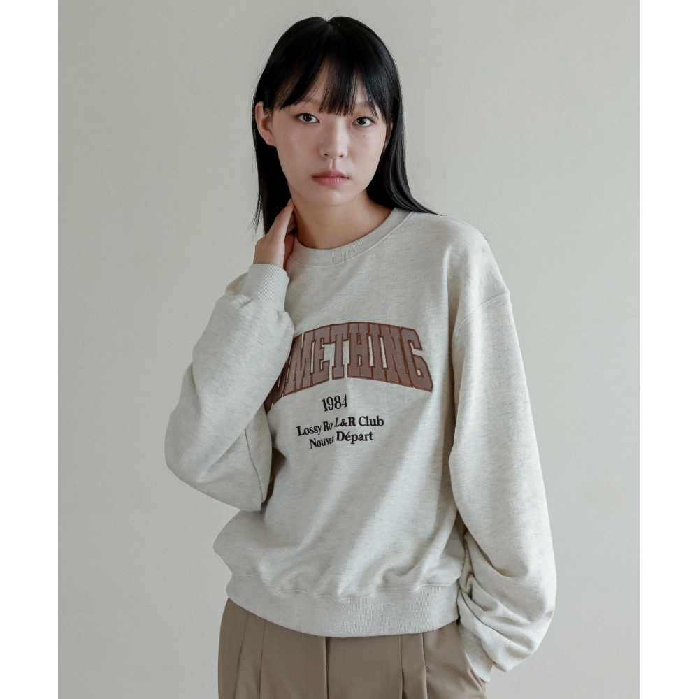 LOSSYROW ロッシーサムシングスウェットシャツ_オートミール