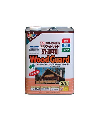 （まとめ買い）油性ウッドガード 外部用 3.4L マホガニー 07 [x3缶セット]