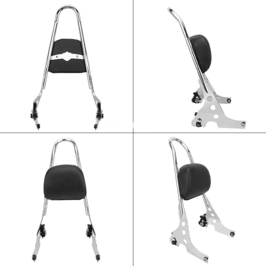 オートバイ パーツ Sportsterバックレスト向け 背もたれ パッド付き ハーレースポーツスターXL883 1200に対応 向け 外装パーツ シーシーバー マットブラック