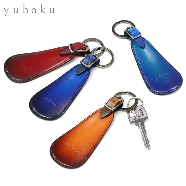 シューホーン 携帯 靴べら キーホルダー 携帯 携帯用 持ち歩き コンパクト シンプル おしゃれ ブランド 革 本革 牛革 レザー 日本製 Foschia YFP282