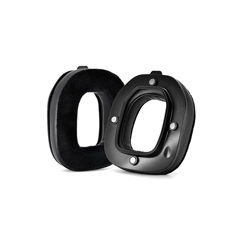 Astro A40TR 交換用イヤーパッドクッション Logitech astro A40TR ゲーミングヘッドセット ヘッドフォンイヤーパッド ヘッドセットイヤークッション修理パーツ (レザー+フラ
