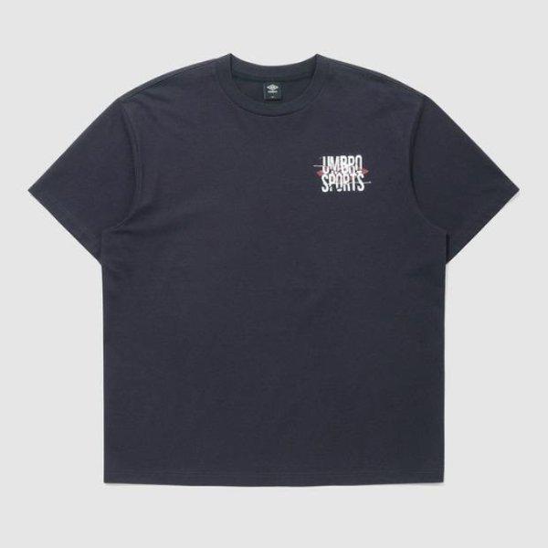 半袖Tシャツ TQT UQ121CRS24-DCH クラックレタリング半袖Tシャツ / DARK CHARCOAL