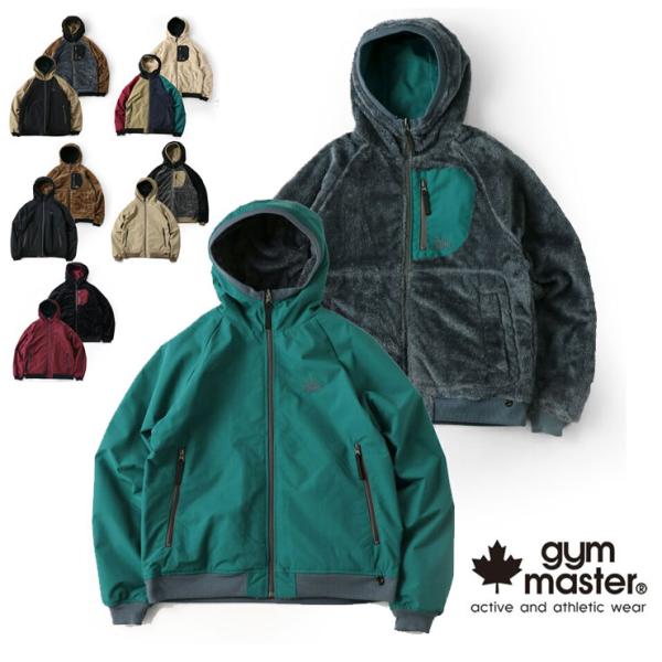 ジムマスター gym master リバーシブル ボア×タスロンフード JKT G802365 / メンズ アウター ２WAY ボア コート 防寒