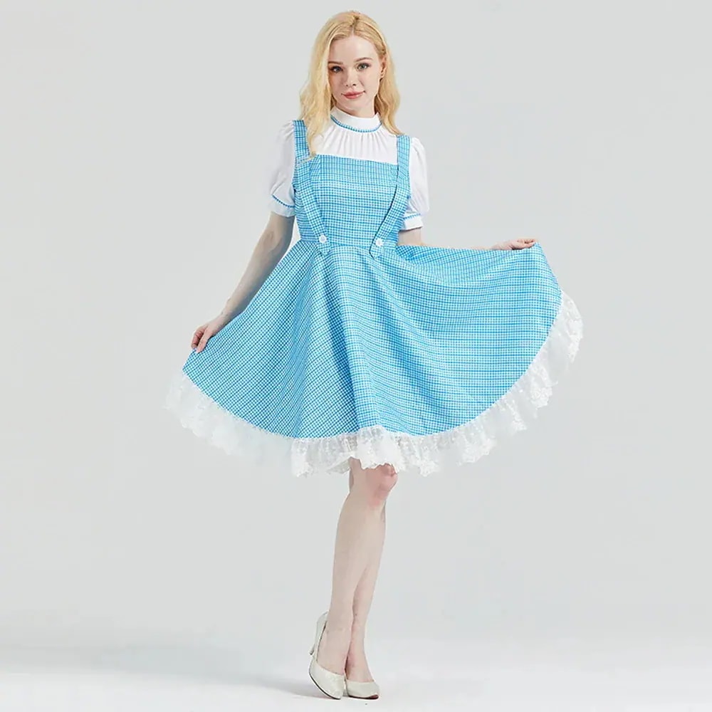 ドロシーはドロシーメイドの子供の日の牧歌的なキャラクターパフォーマンスコスチューム Zハロウィーンの子供の魔法使いオズ 【新品先発】ハロウィンに向けて事前に購入して割引をゲット 4,218円