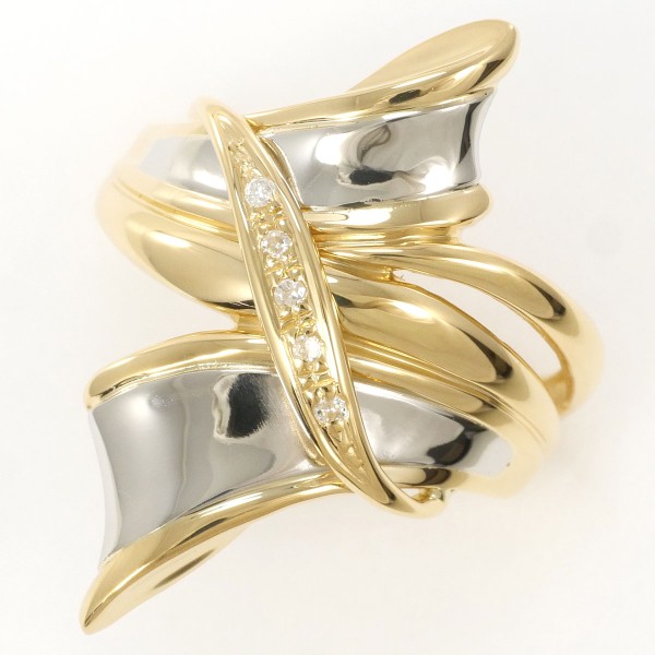 PT900 プラチナ K18YG リング 指輪 12号 ダイヤ 総重量約5.2g ジュエリー 中古 59,880円