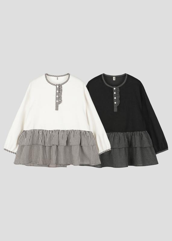 25FW-ロイOPS(裏起毛 コーデュロイ ボタン フリル カンカン ワンピース