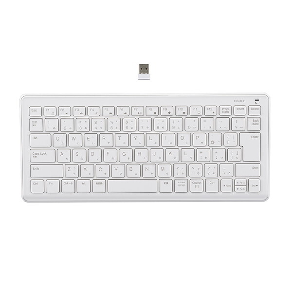FKB-R251W ホワイト 無線静音ミニキーボード (日本語配列85キー)