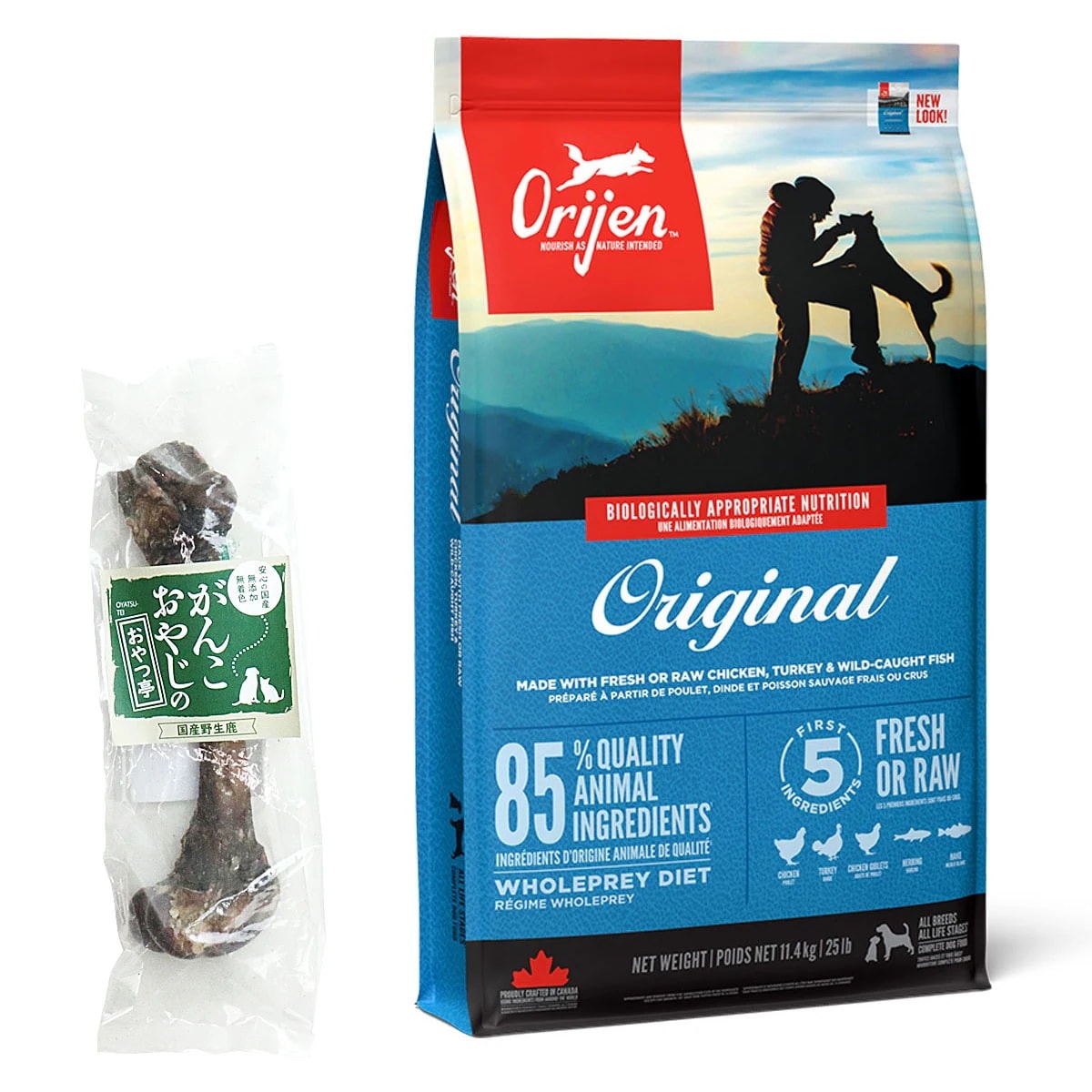 オリジナル 11.4kg【国産鹿レッグボーン 1本Mサイズ付き】犬 ドッグフード