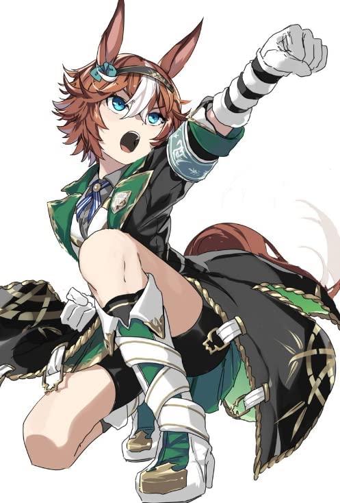 （靴追加 ）ウィッグ尾付きウマ娘 プリティーダービー バンブーメモリーの勝負服コスプレ衣装