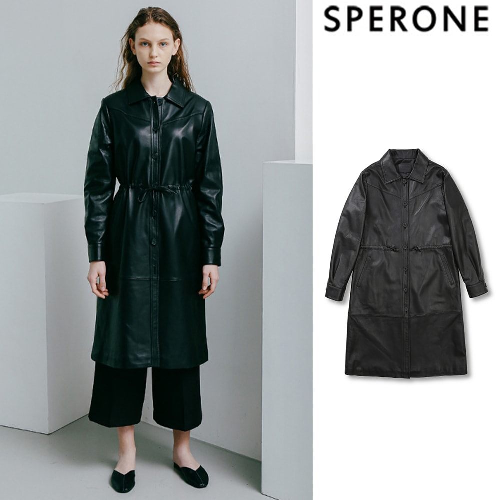 [SPERONE] Lambskin Single Trench Coat 43,194円