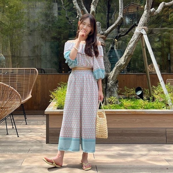 ラブリー オフショルダー ツーピース