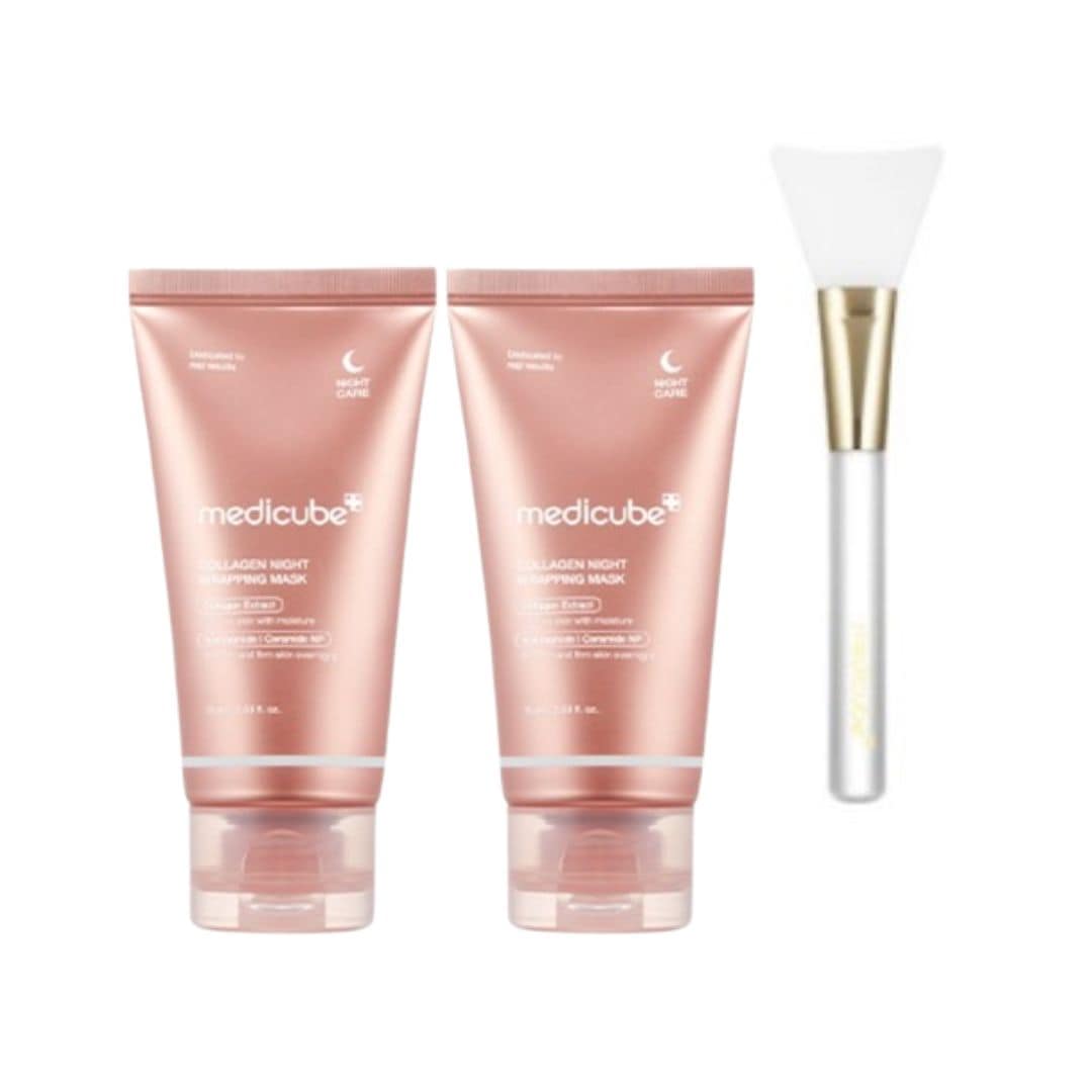 コラーゲンナイトラッピングマスク 75ml 2個 (筆付)