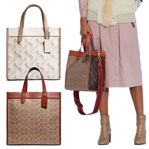 FIELD TOTE 22 WITH HORSE AND CARRIAGE PRINT C3866