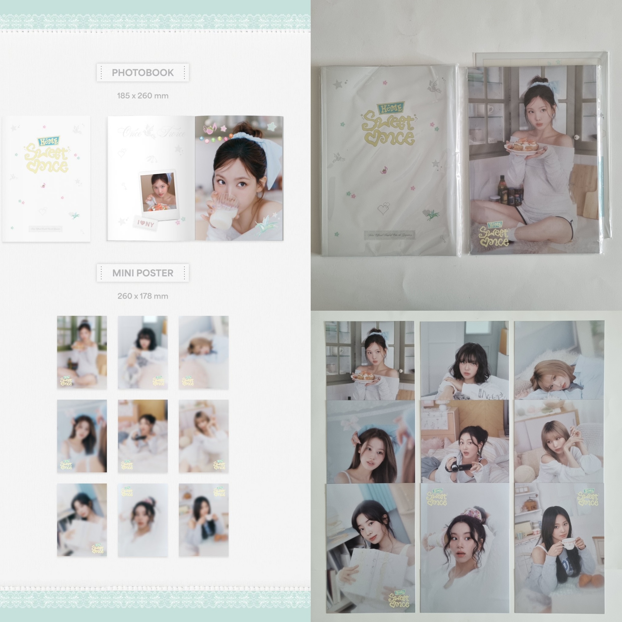 TWICE Official Fanclub Once 5th Generation HOME SWEET ONCE Kit Photobook & Mini posters (9pcs) Set