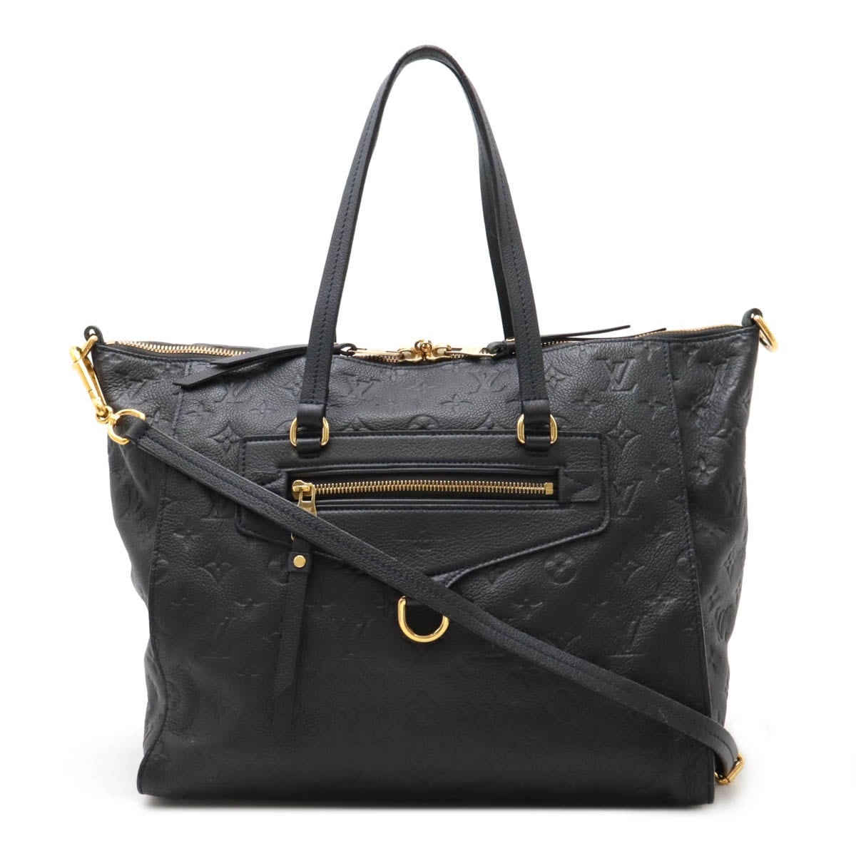 モノグラムアンプラント ルミニューズPM トートバッグ 2WAY ショルダーバッグ レザー アンフィニ 濃紺 M9341