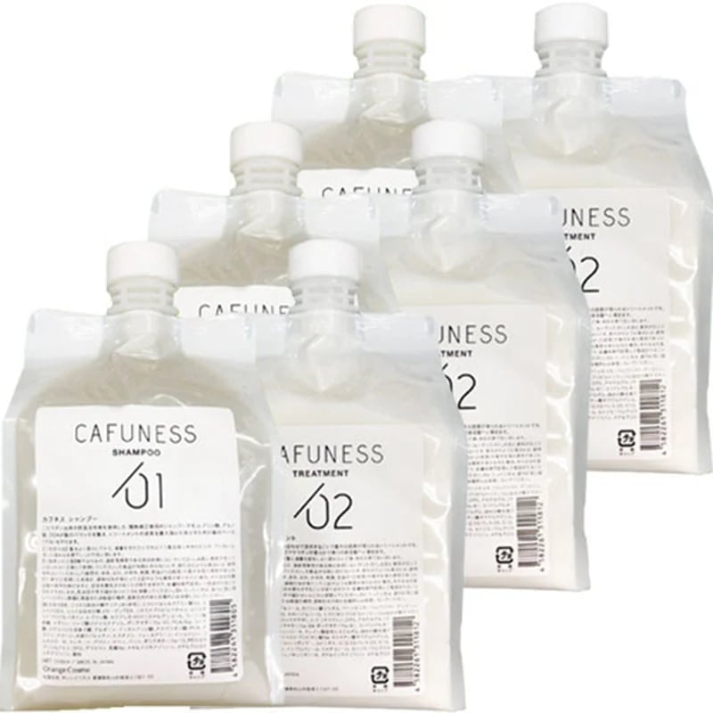カフネス シャンプー 1000mL ×3個 +トリートメント 1000g ×3個 セット 詰め替え / 毛髪補修 / 滑るような指通り / 酸熱補正