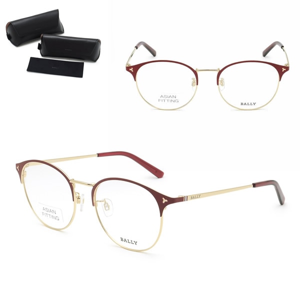 フレーム BY5040D/V-071-52 フレーム メガネ 眼鏡 フレームのみ ノーズパッド メンズ レディース マットバーガンディ ゴールド