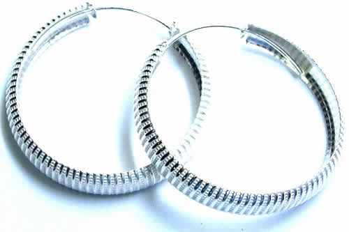 シフォンリングピアス 外径35mm 1ペア販売 両耳 レース フープピアス キレイ 白銀仕上げ 上品 大人 シルバー925 本物の銀 男性 女性 プレゼント シンプル 軟骨 pa-00-00344xx