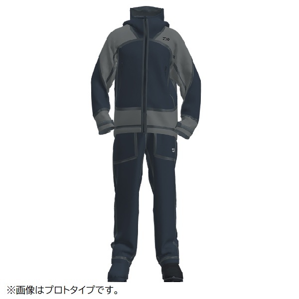 ダイワ レインウェア DR-2326 スプレーガードレインスーツ ブラックグレー M