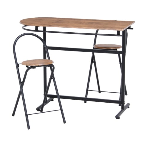 モダンで落ち着いた色合いのカウンターテーブルとチェアの3点セット【カウンターテーブル1チェア2 3点セット】