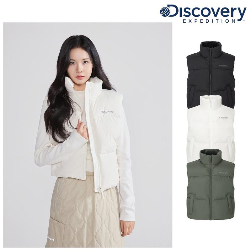 25FW 女性 オリーブ クロップ ダウン パディングベスト チョッキ DWDV91056